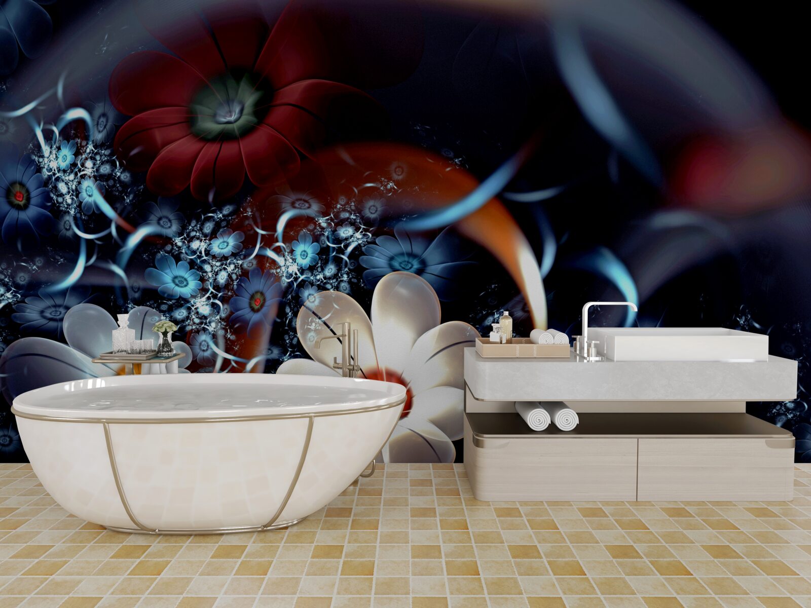 Fototapeta veľké kvitnúce kvety