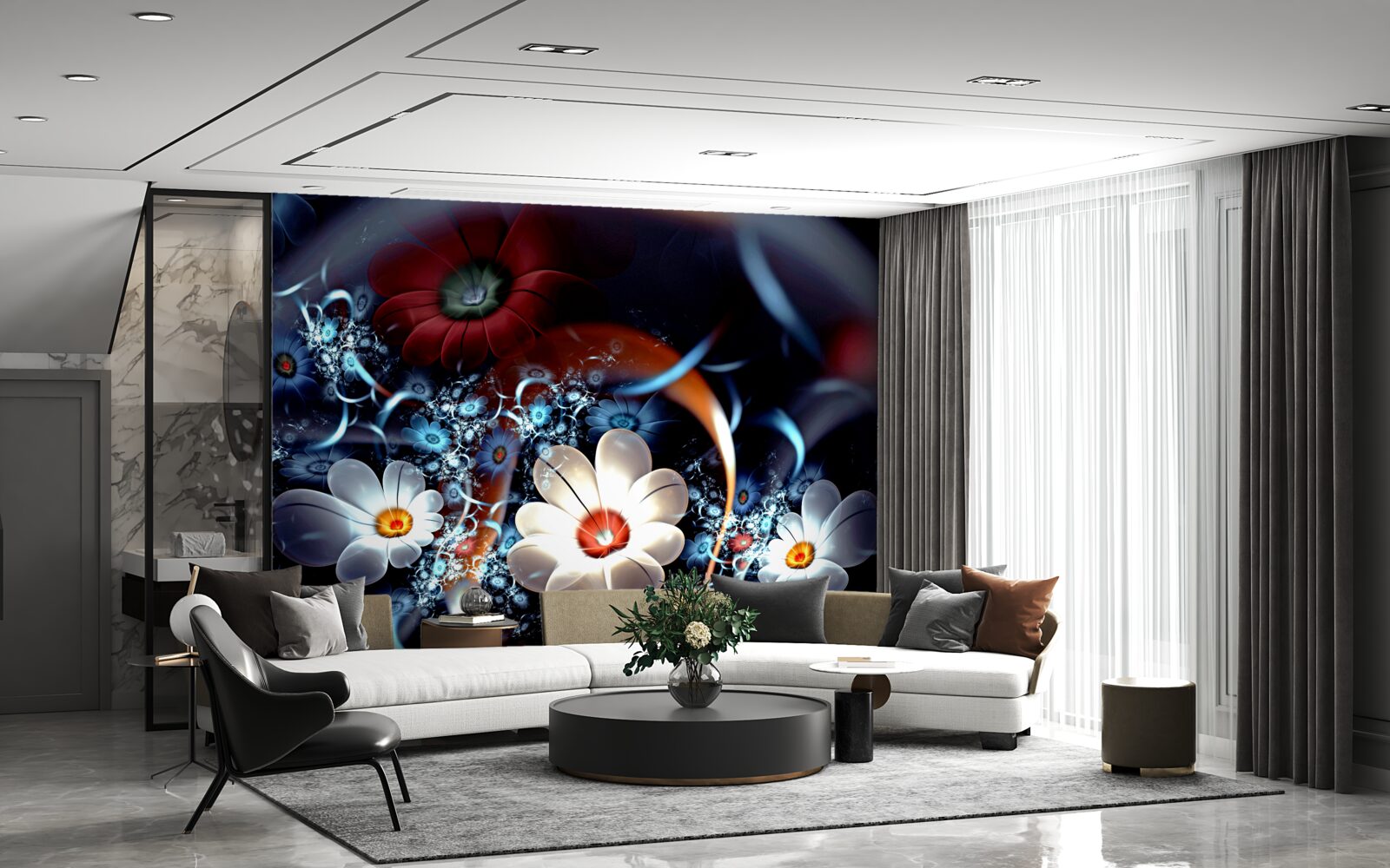 Fototapeta veľké kvitnúce kvety