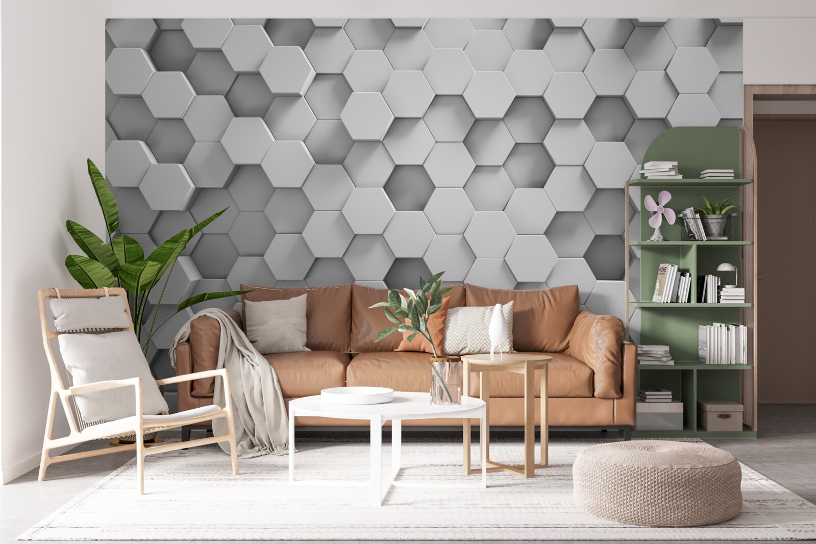 Fototapeta šesťuholníky sú sivé