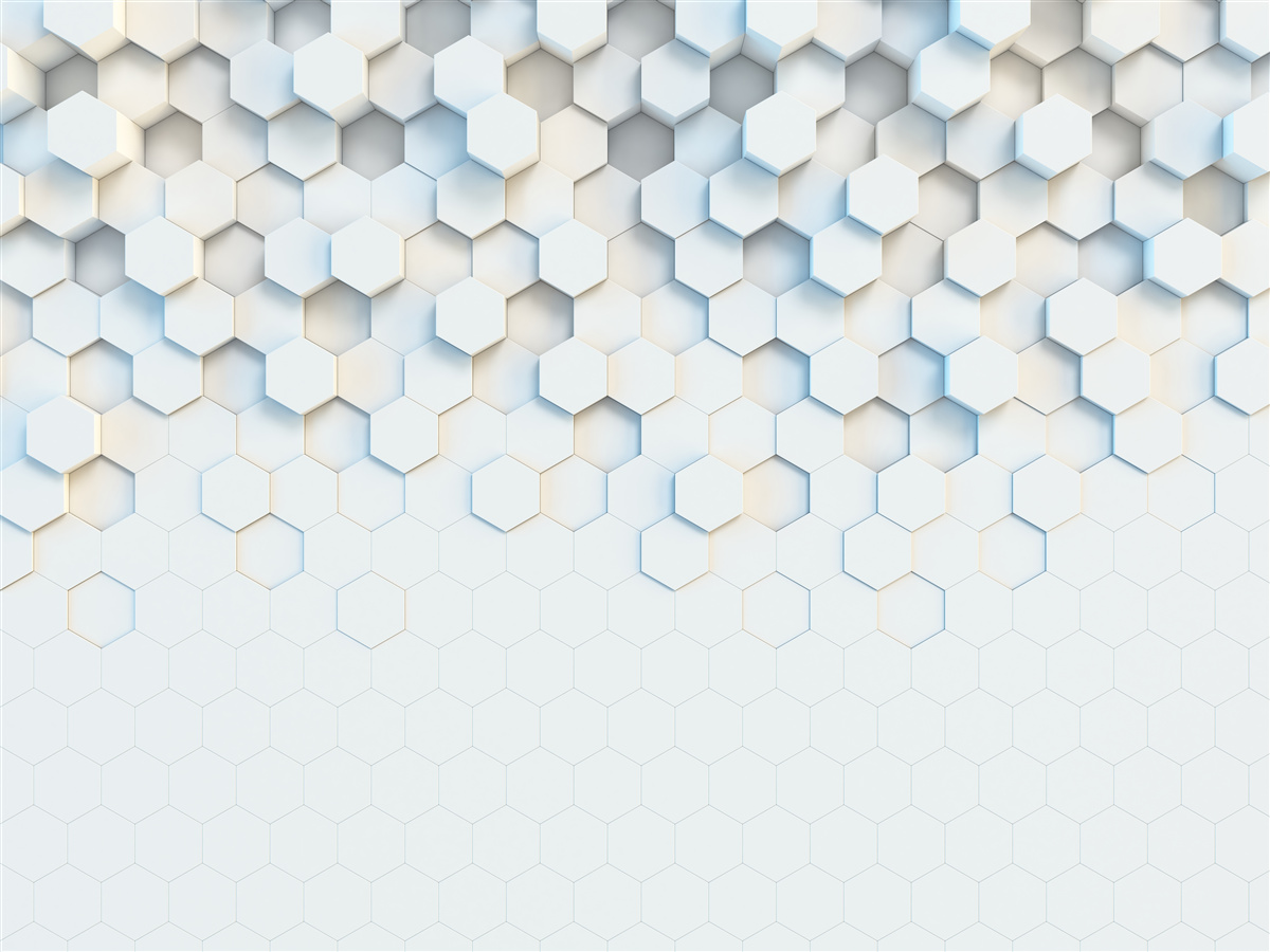 Fototapeta šesťuholníky sú biele