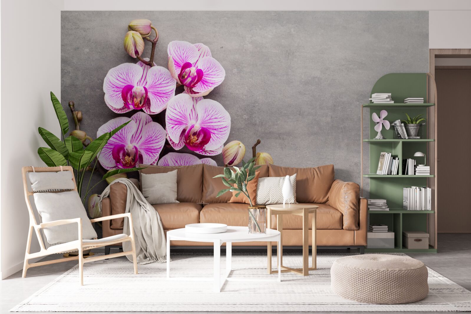 Fototapeta lila a biela orchidea