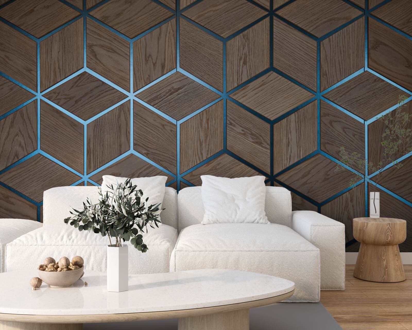 Fototapeta drevená podlaha s čiernymi pruhmi