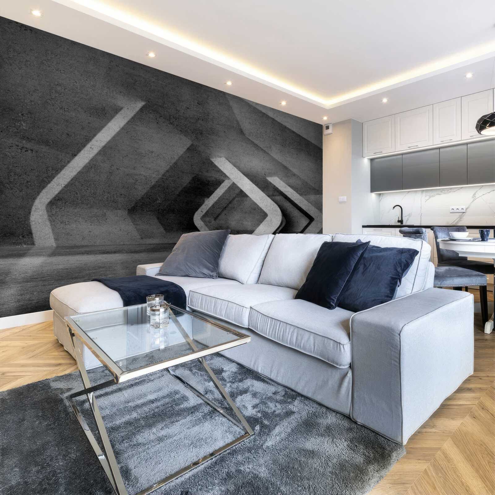 Fototapeta šedý tunel