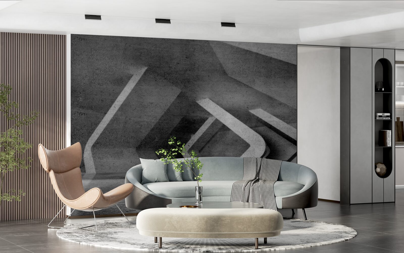 Fototapeta šedý tunel