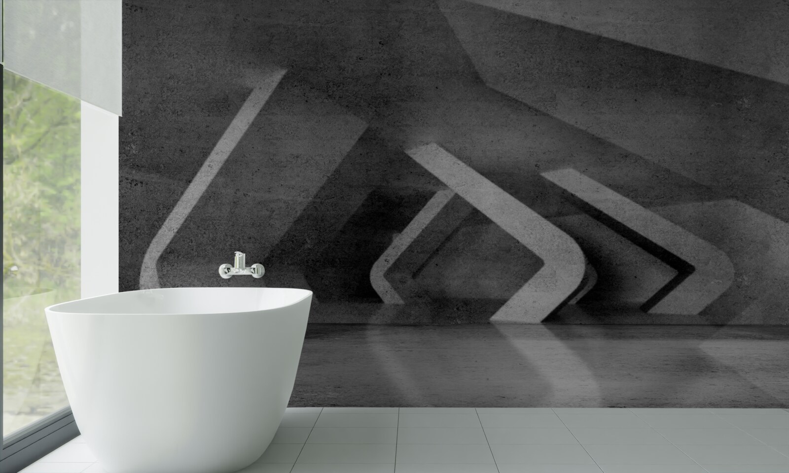 Fototapeta šedý tunel