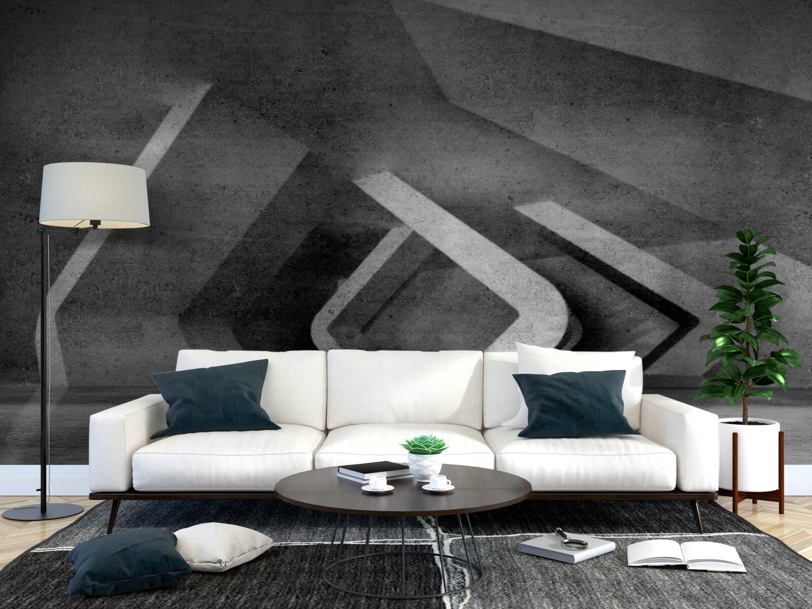 Fototapeta šedý tunel