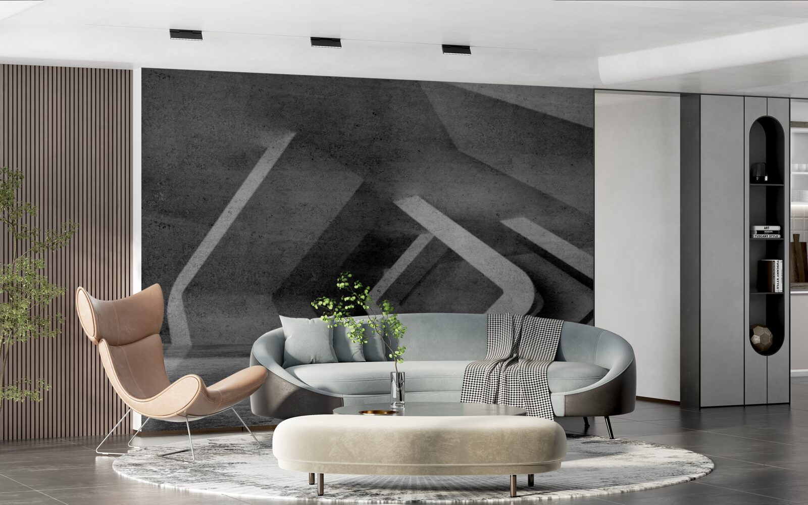 Fototapeta šedý tunel