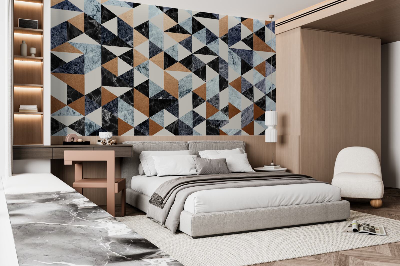 Fototapeta abstraktný panel s viacfarebnými postavami