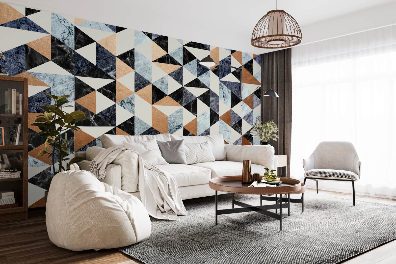 Fototapeta abstraktný panel s viacfarebnými postavami