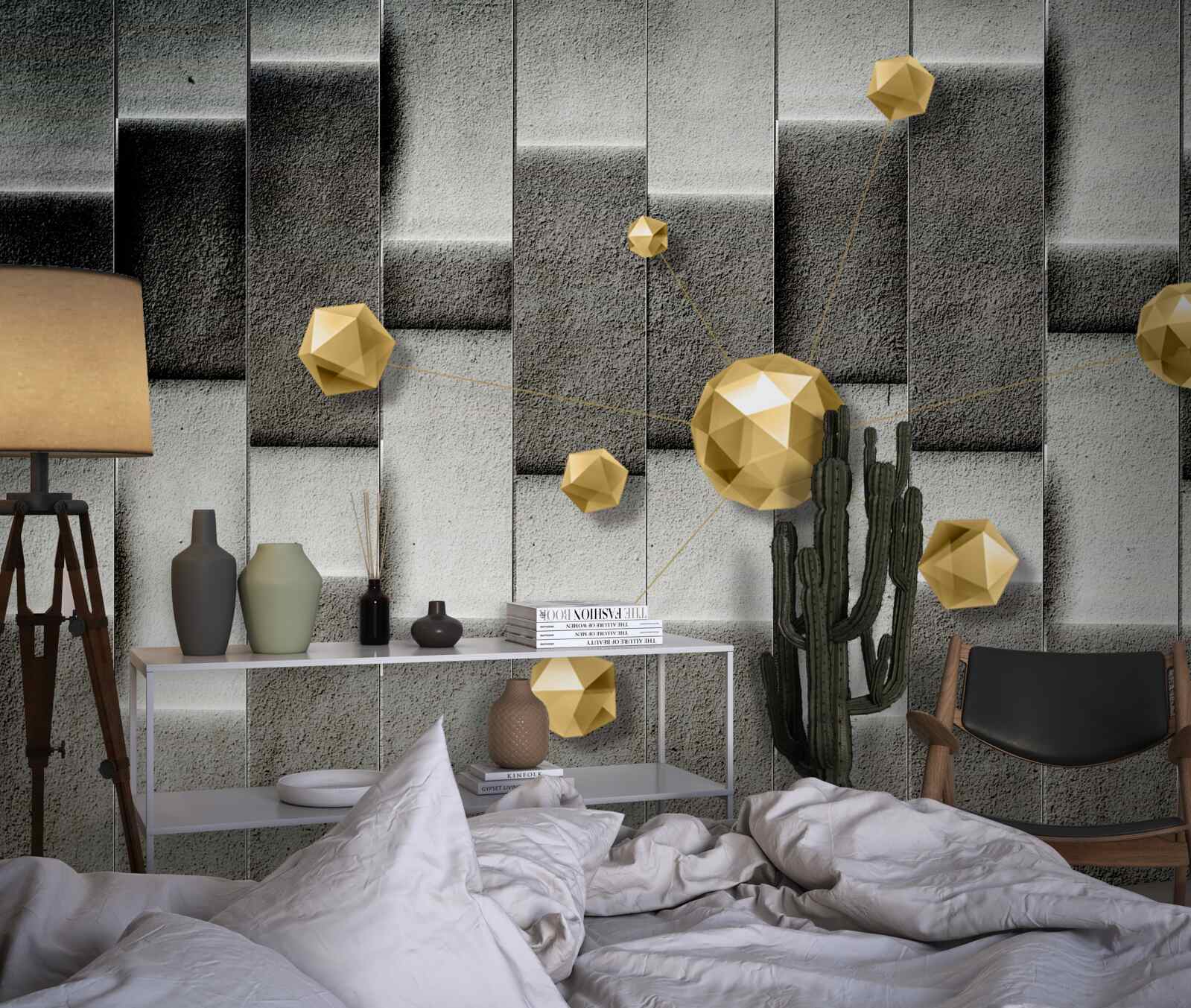 Fototapeta objemové zlaté figúrky