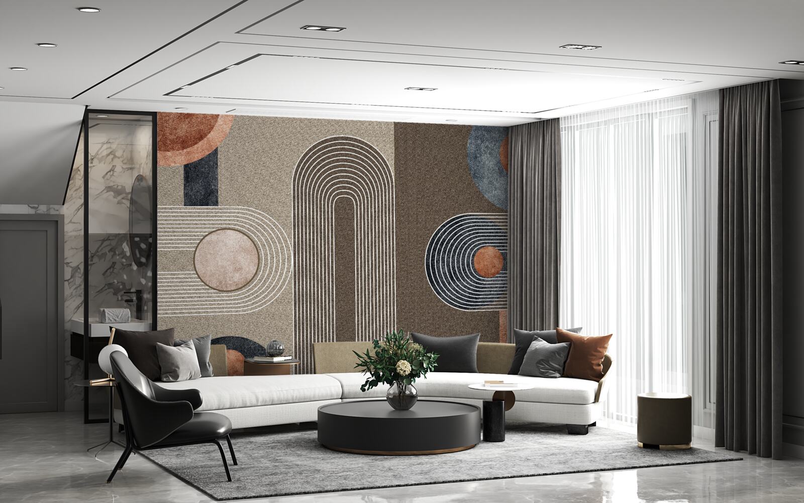 Fototapeta línie plynule prechádzajú jedna do druhej