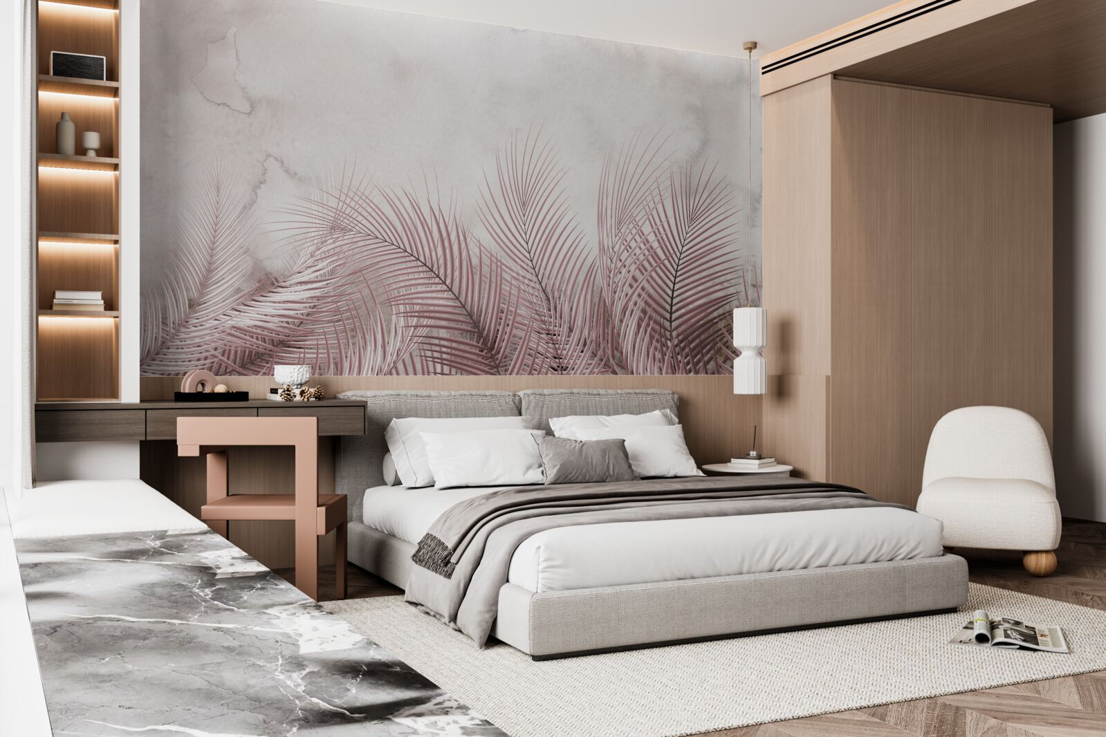 Fototapeta tropické listy v hmlistej hmle