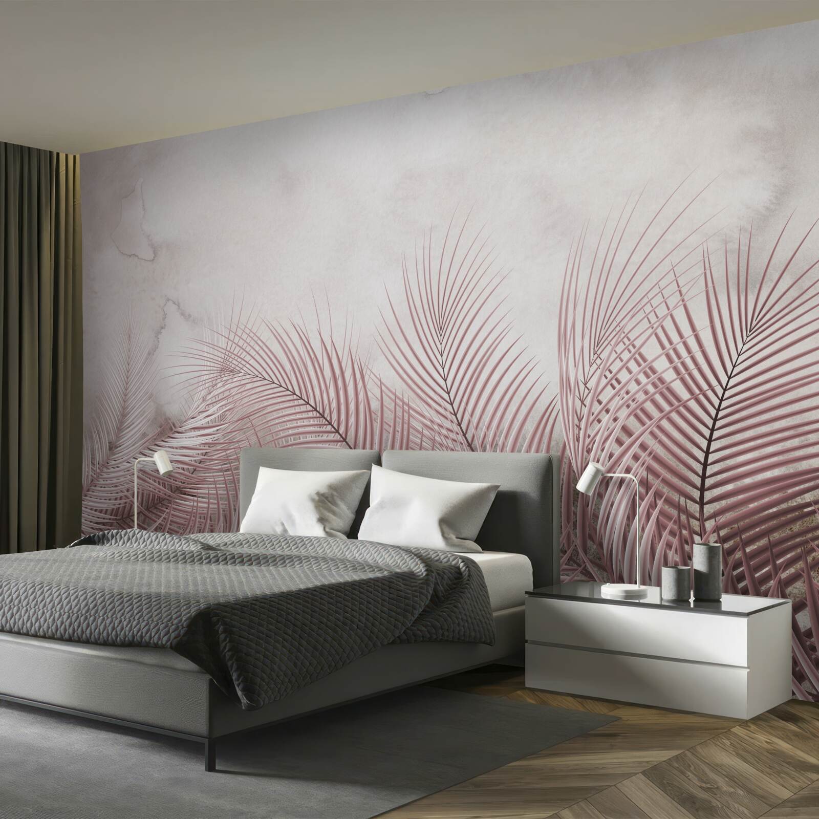 Fototapeta tropické listy v hmlistej hmle