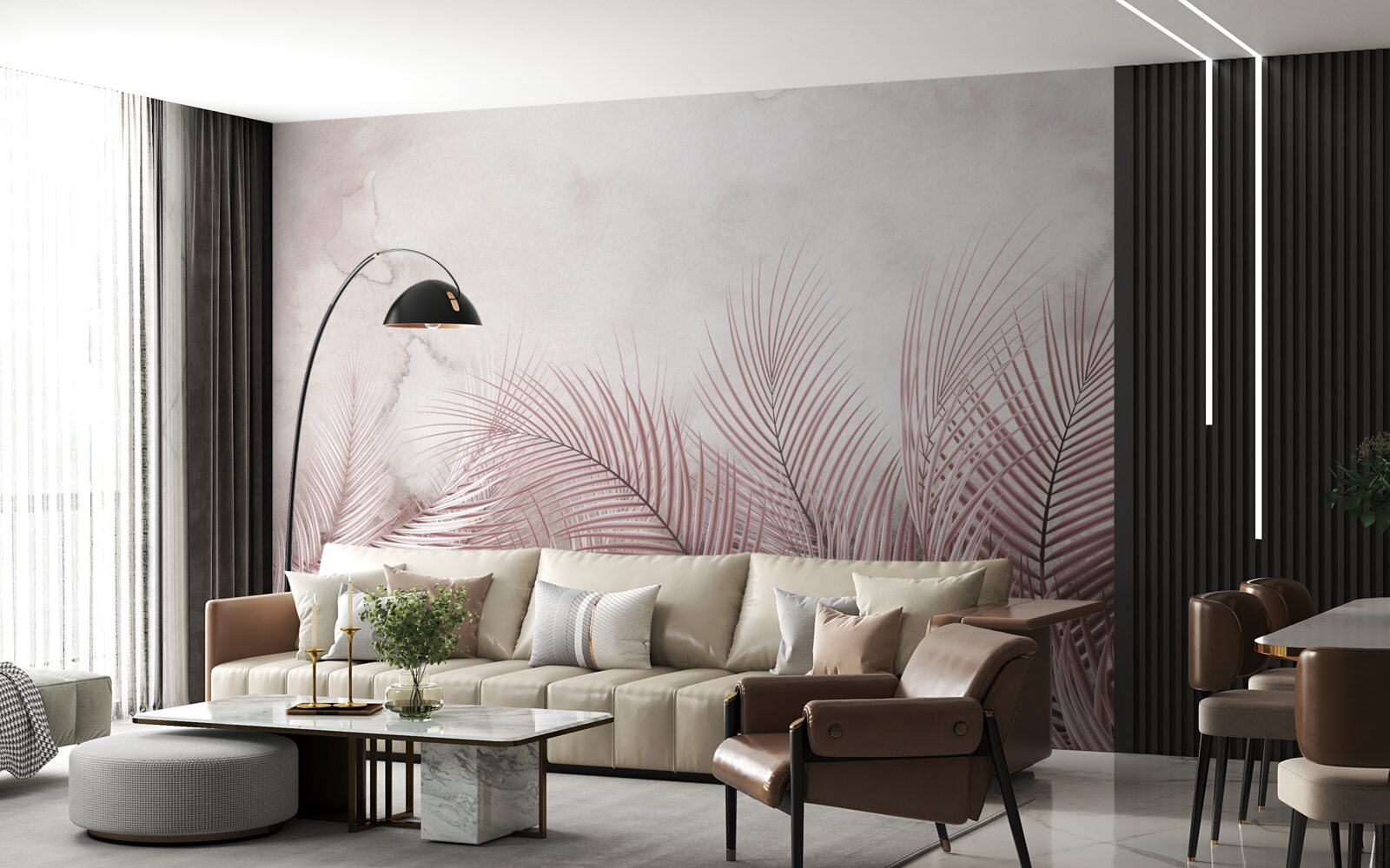 Fototapeta tropické listy v hmlistej hmle