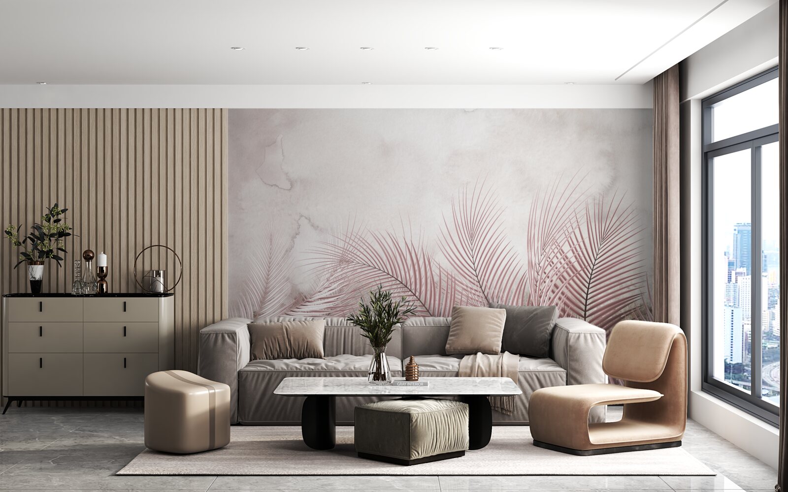 Fototapeta tropické listy v hmlistej hmle