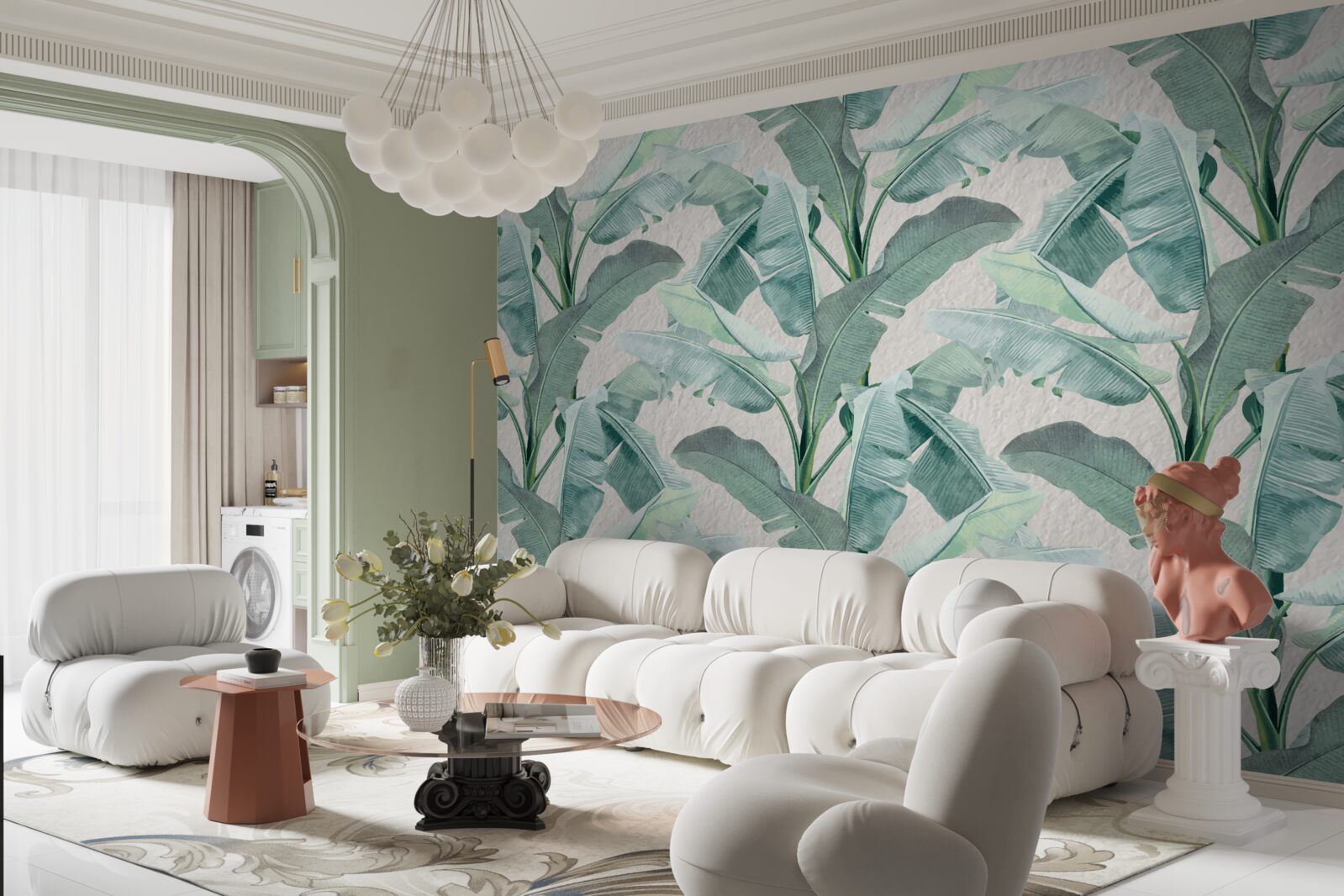 Fototapeta listy paprade sú svetlozelené