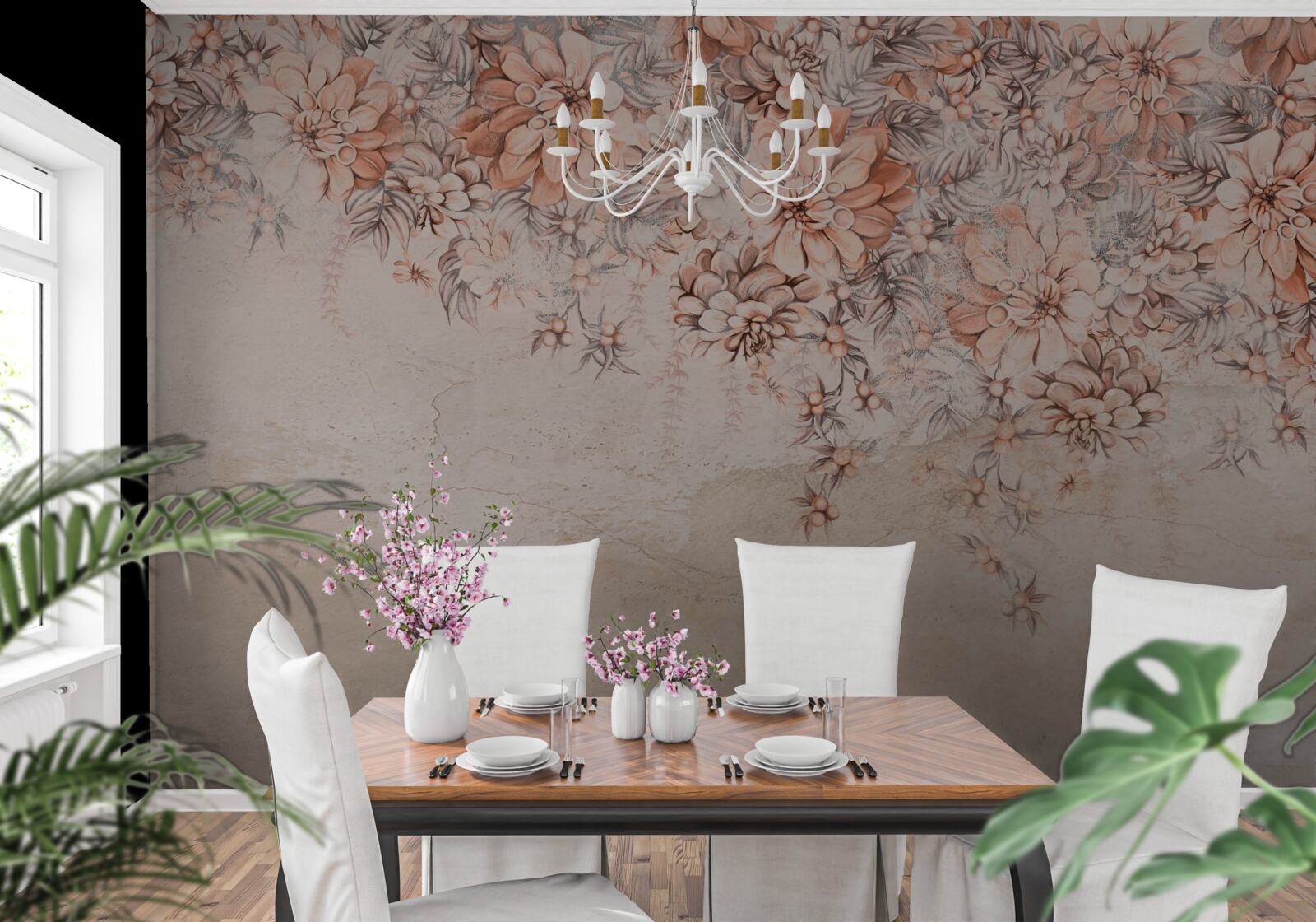 Fototapeta veľa veľkých púčikov