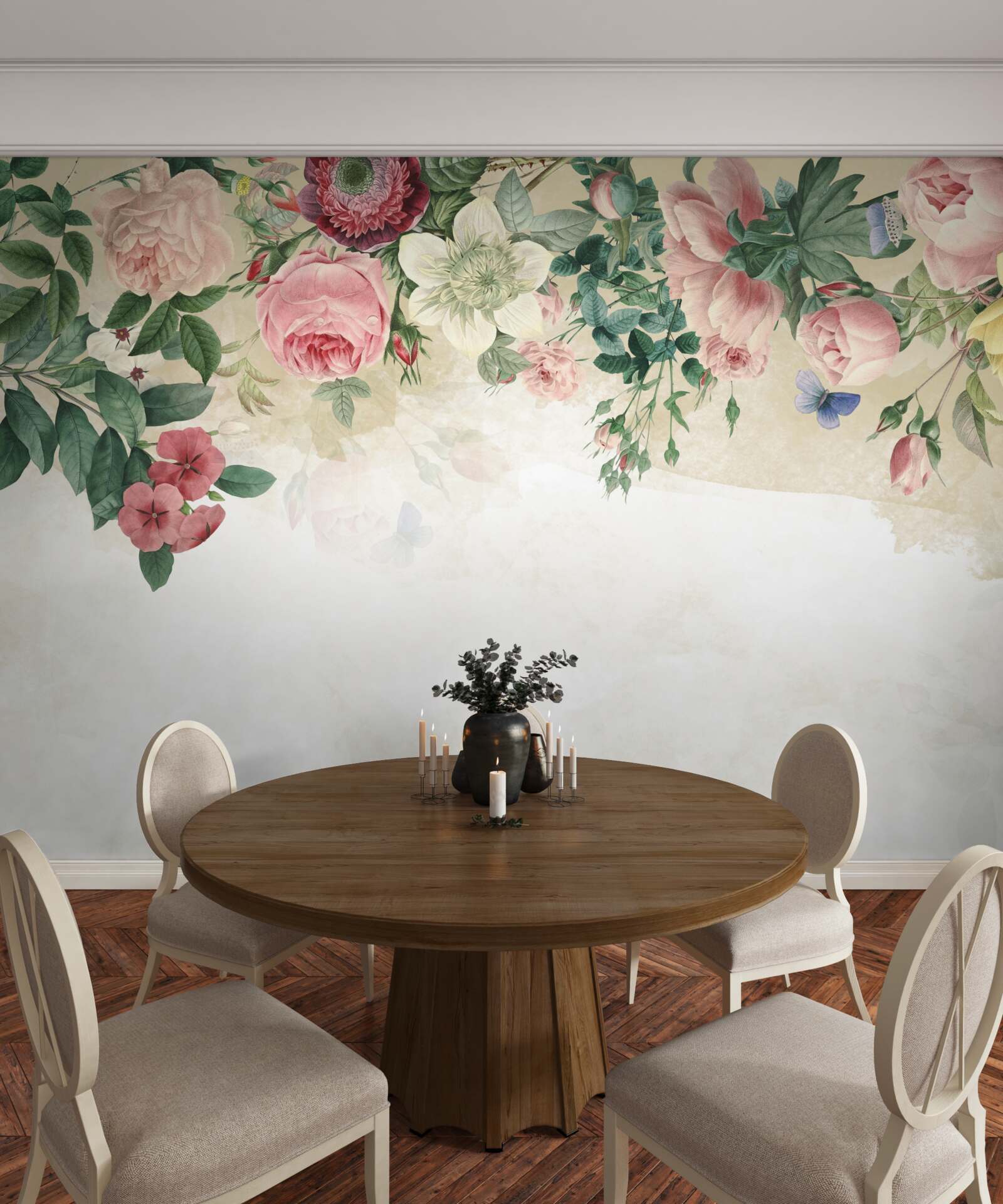 Fototapeta ružové púčiky v rôznych odtieňoch