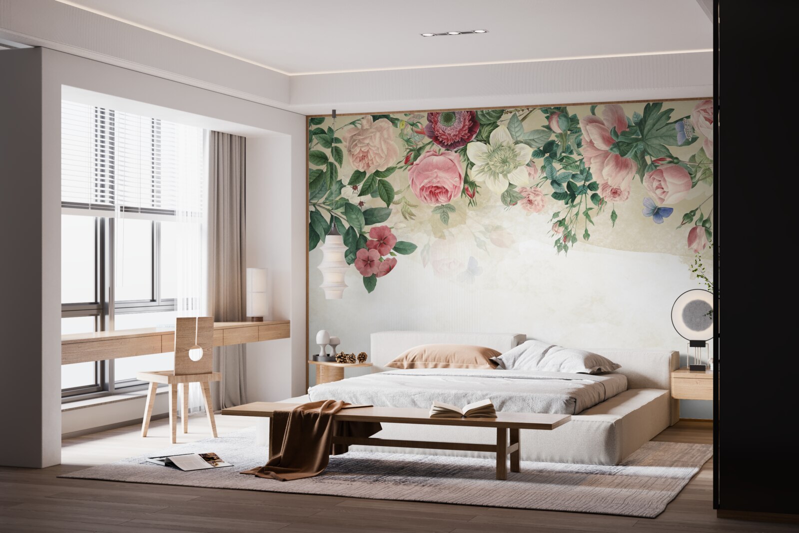 Fototapeta ružové púčiky v rôznych odtieňoch