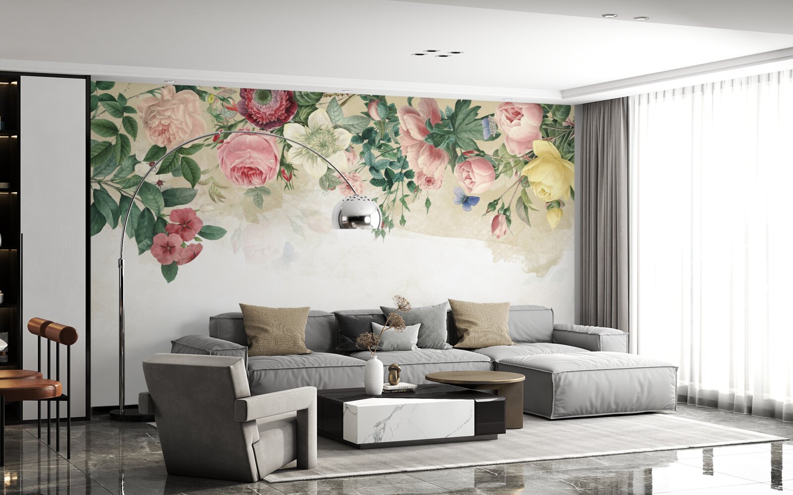 Fototapeta ružové púčiky v rôznych odtieňoch