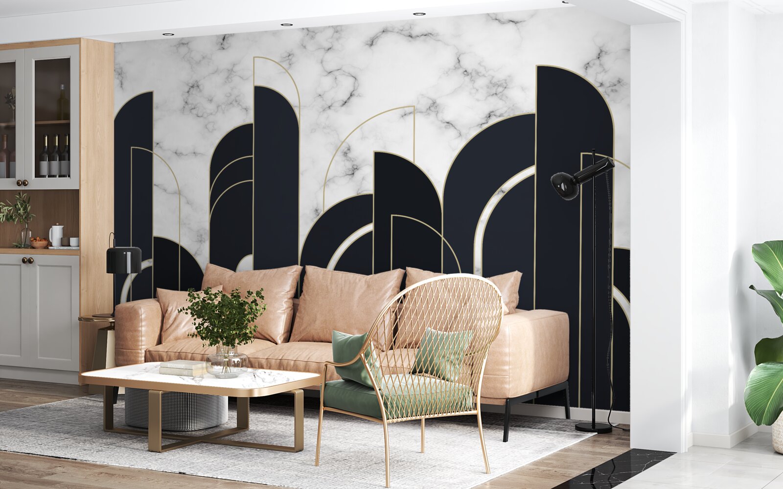 Fototapeta zvislé čierne čiary na sivej úvodnej obrazovke