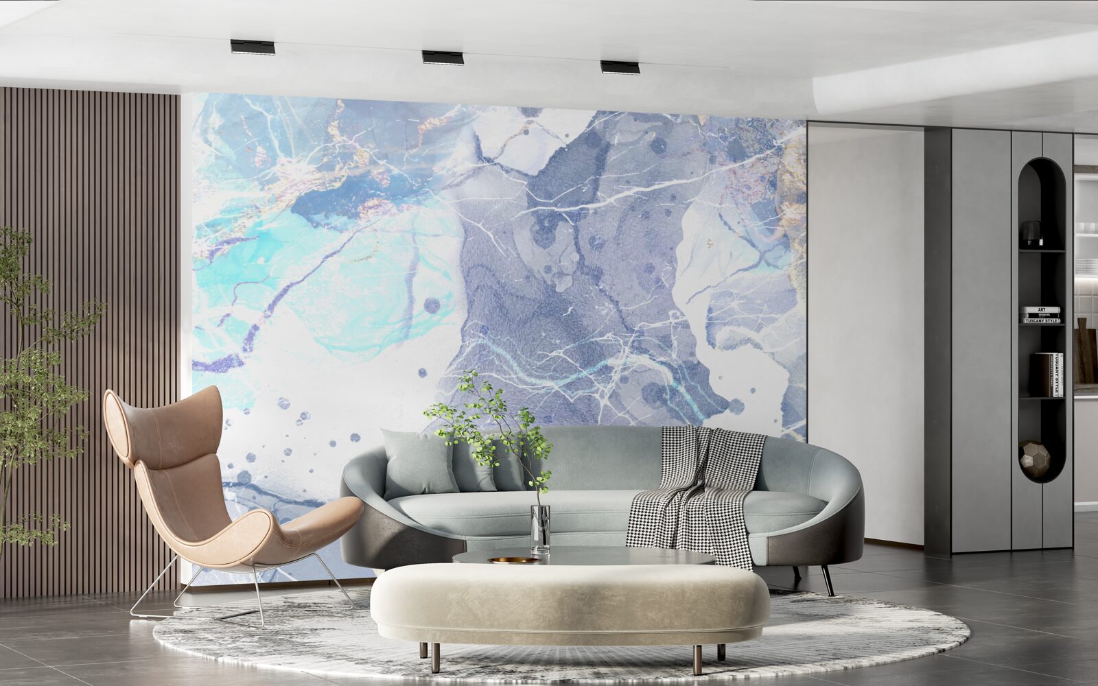 Fototapeta modrý mramor v abstraktnom štýle