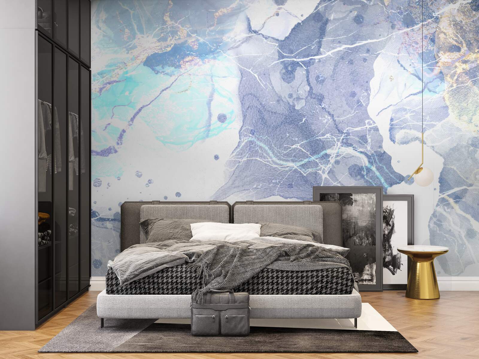 Fototapeta modrý mramor v abstraktnom štýle