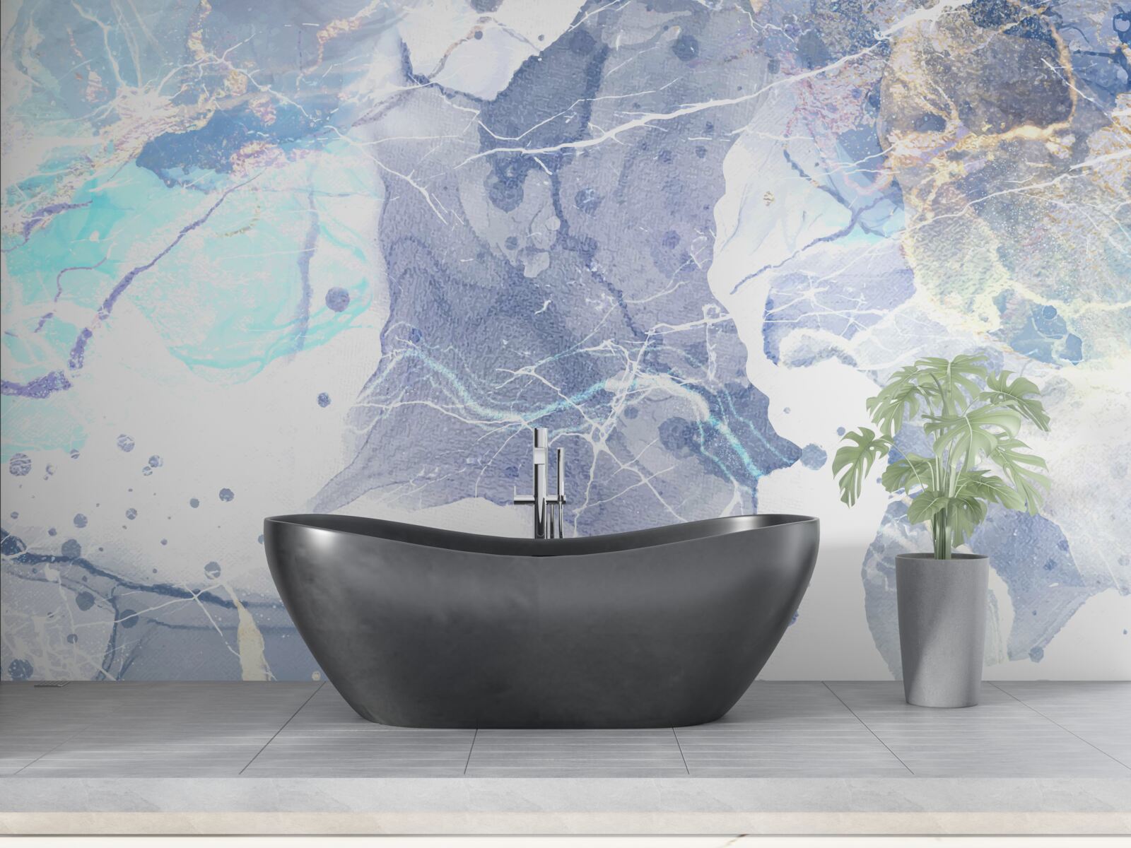 Fototapeta modrý mramor v abstraktnom štýle