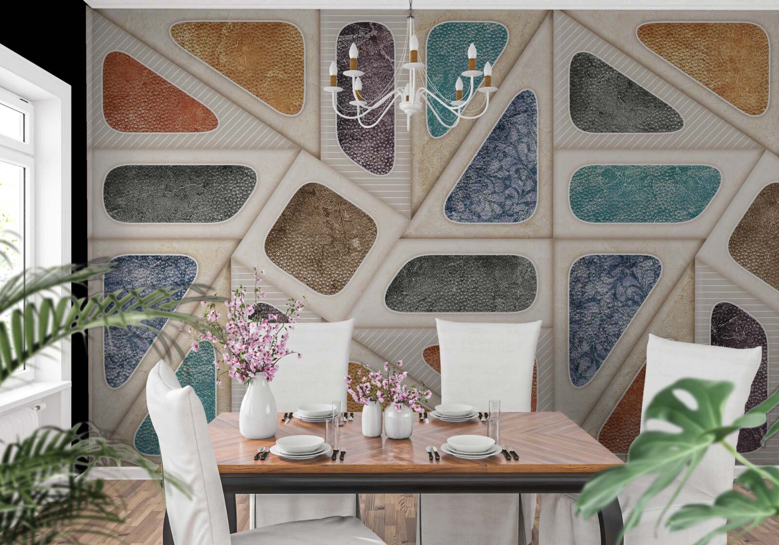 Fototapeta panel zložený z rôznych farieb v mozaikovom štýle