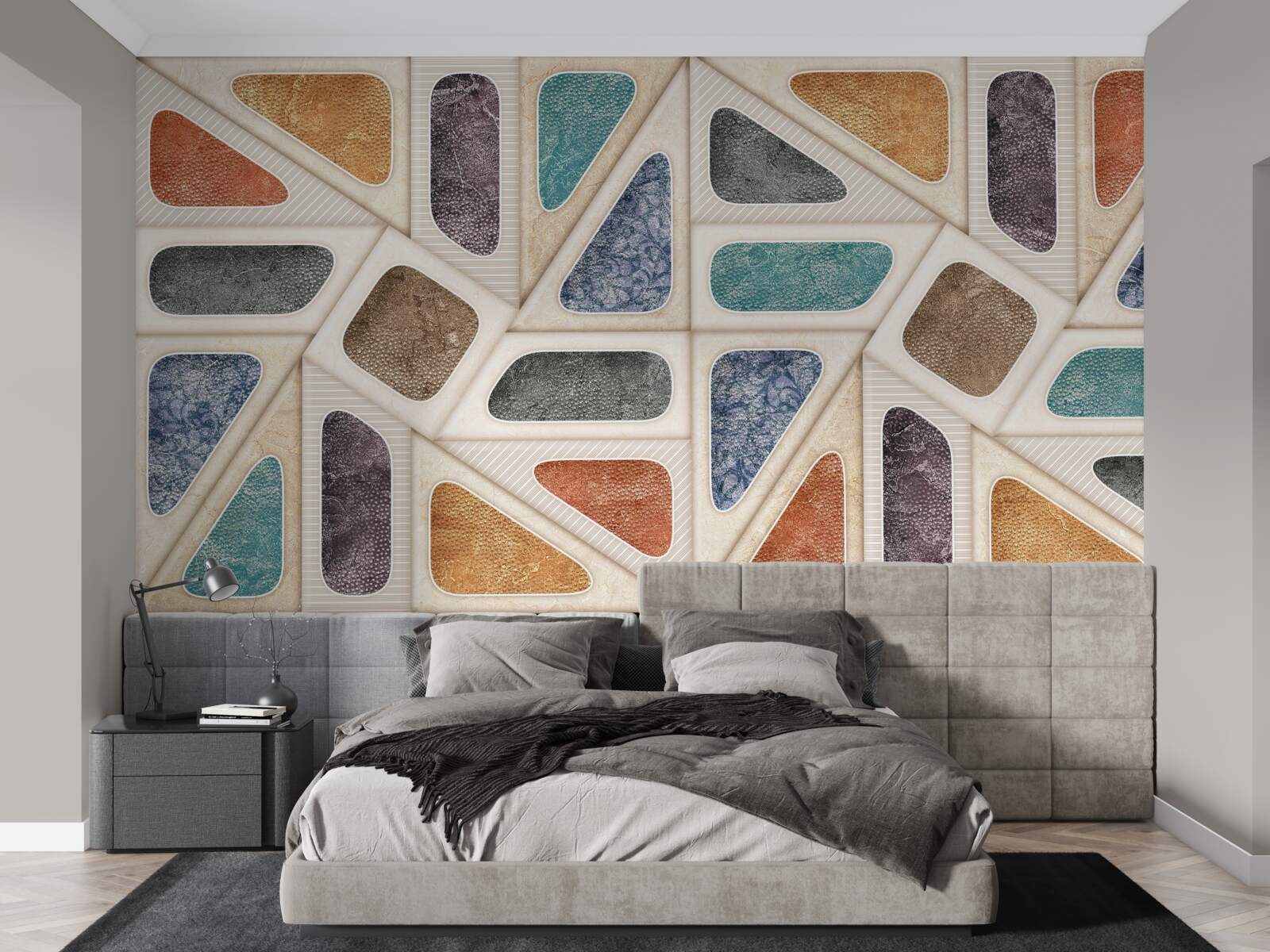 Fototapeta panel zložený z rôznych farieb v mozaikovom štýle