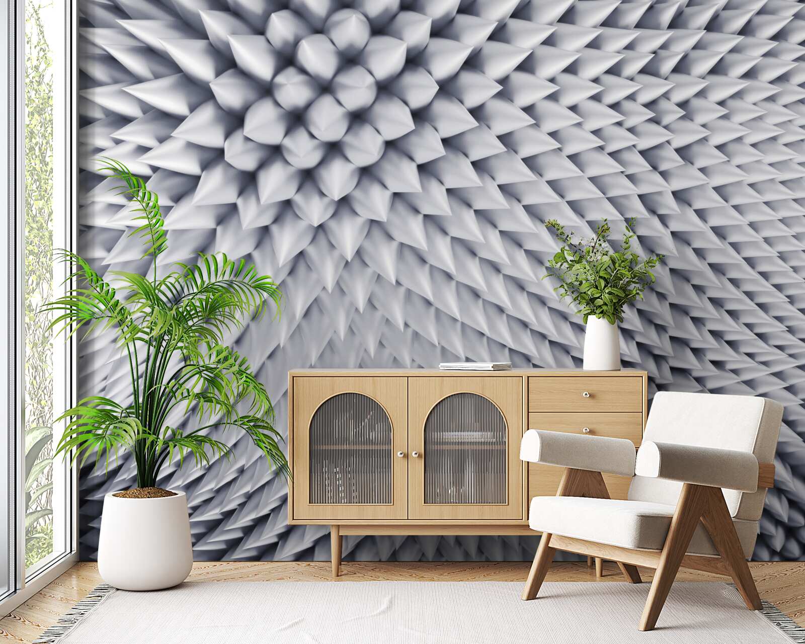 Fototapeta textúra pozostávajúca zo špičatých vrcholov