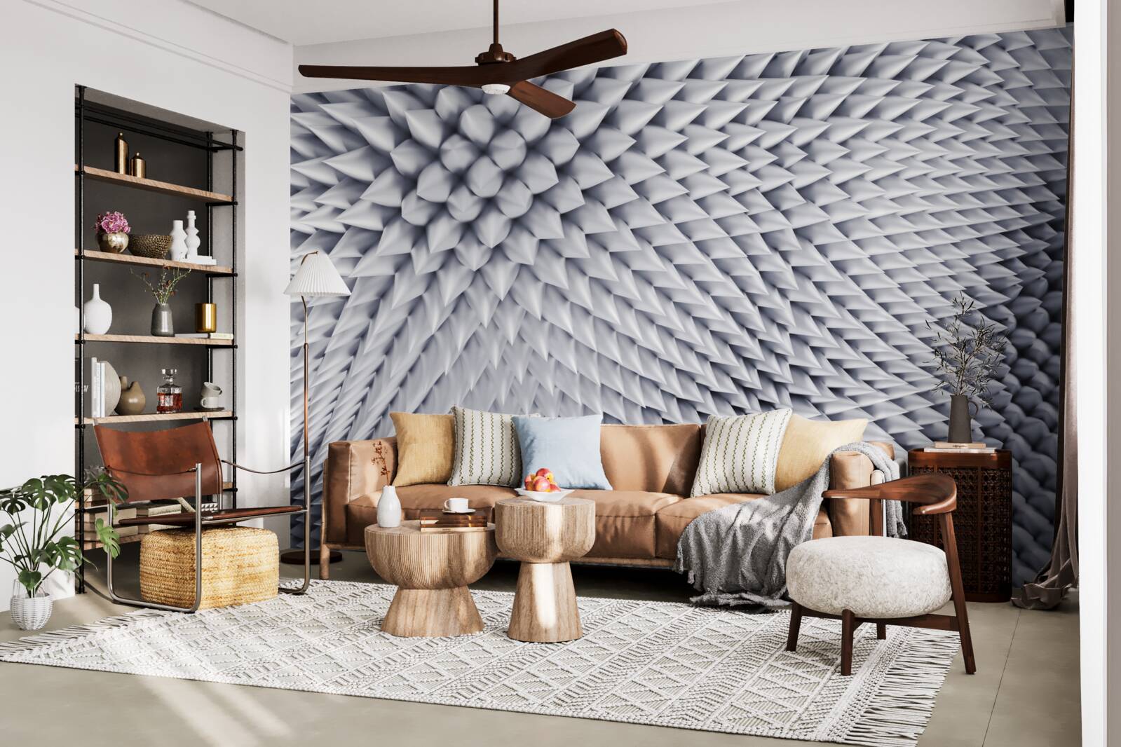 Fototapeta textúra pozostávajúca zo špičatých vrcholov