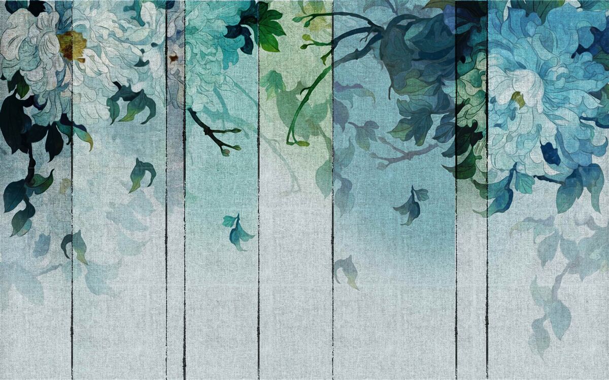 Fototapeta flóra v odtieňoch morskej peny