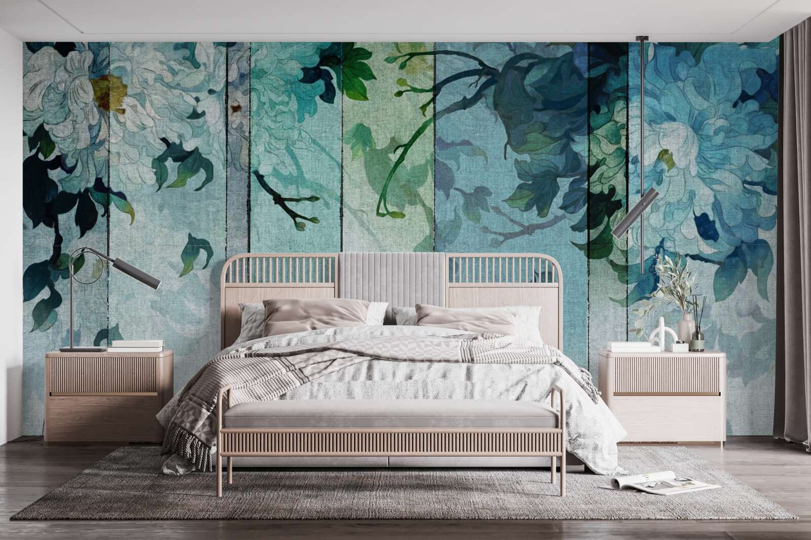 Fototapeta flóra v odtieňoch morskej peny