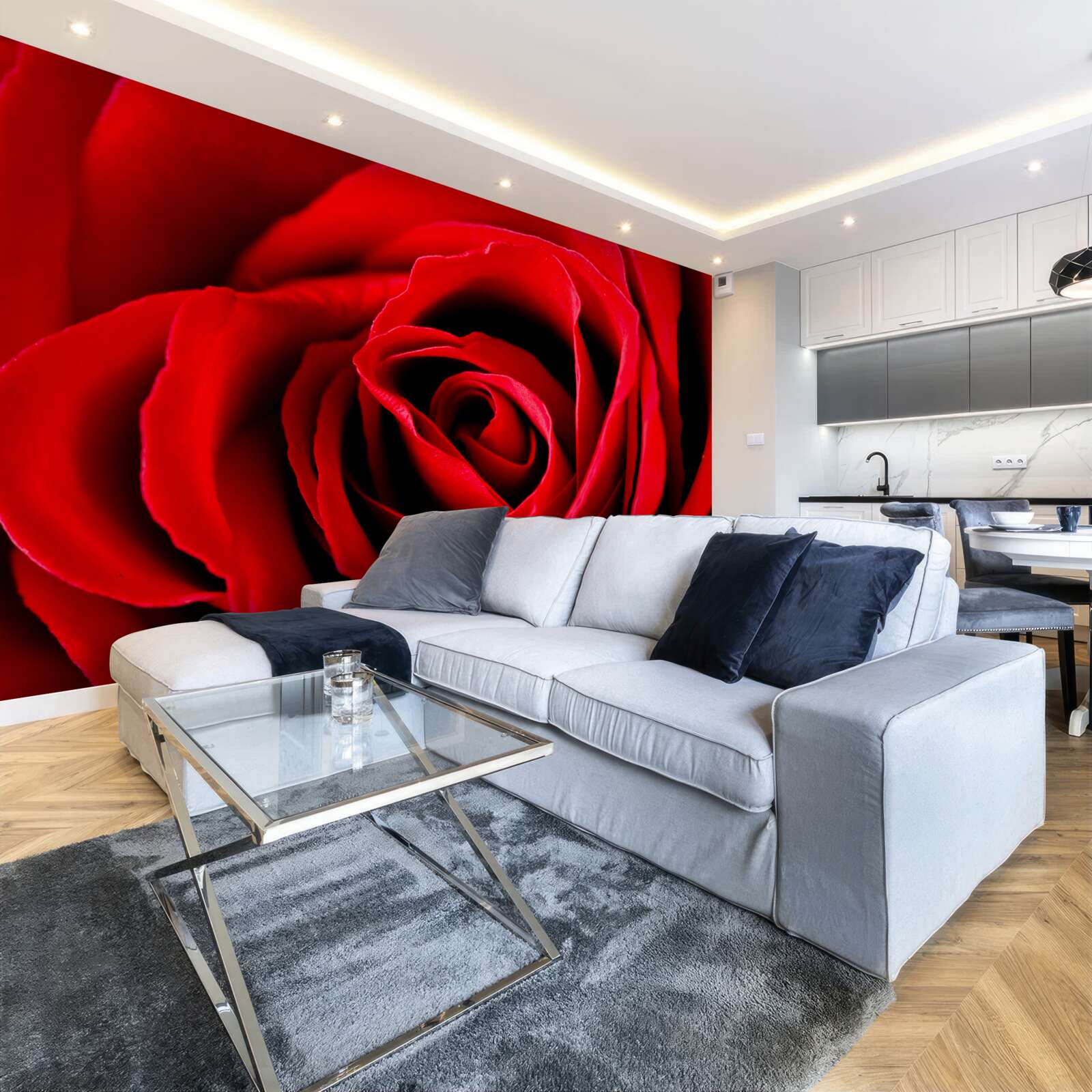 Fototapeta nádherná šarlátová ruža