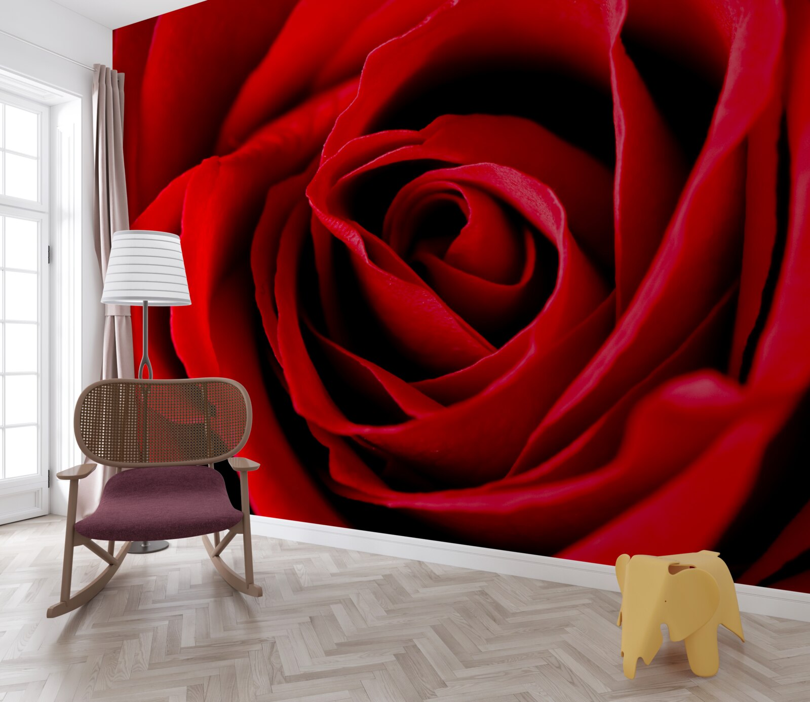 Fototapeta nádherná šarlátová ruža