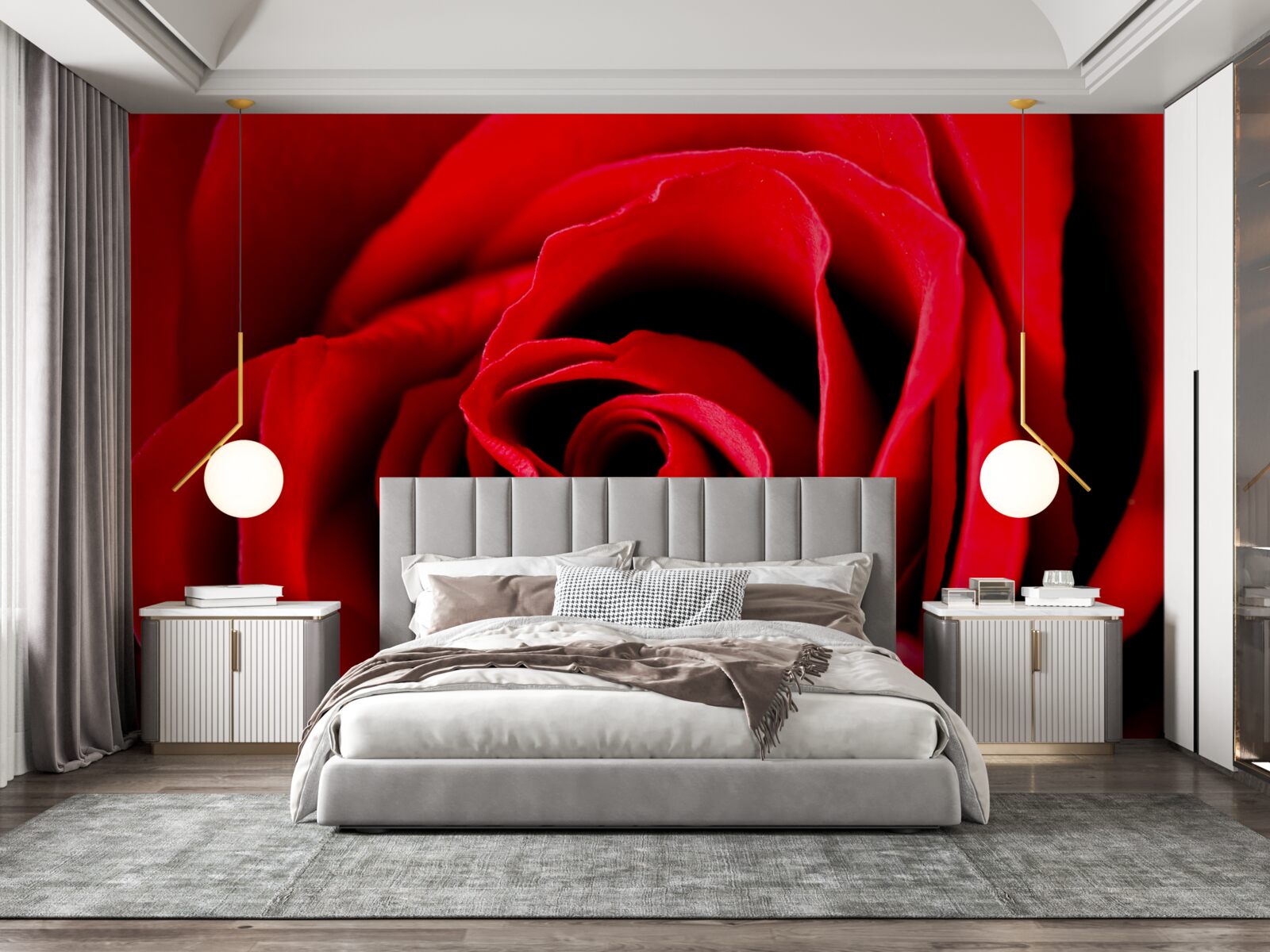 Fototapeta nádherná šarlátová ruža