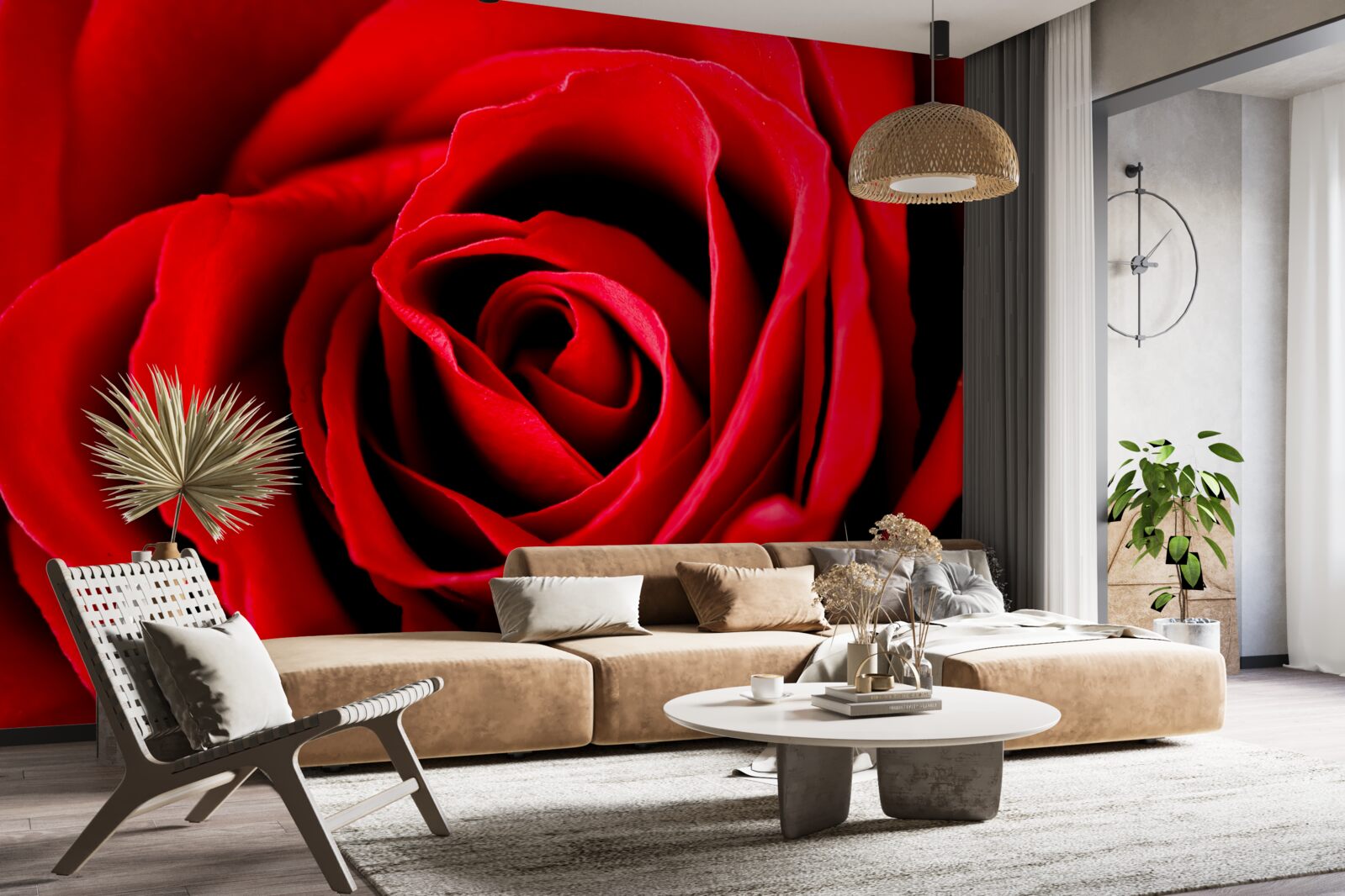 Fototapeta nádherná šarlátová ruža