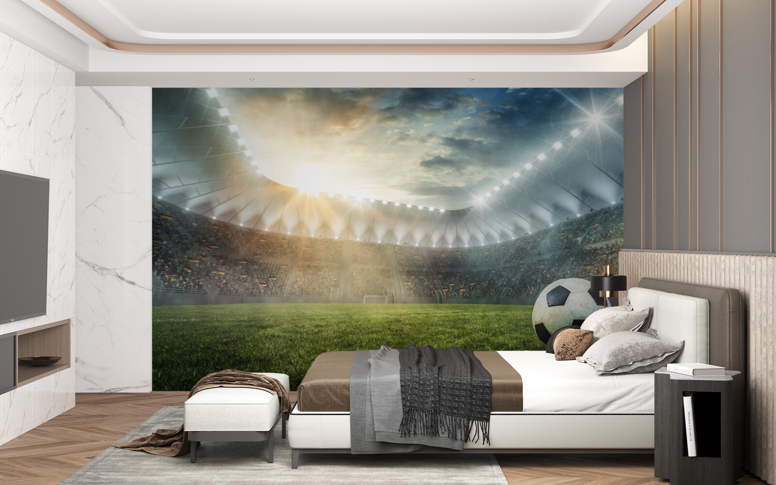 Fototapeta futbalová lopta je na ihrisku