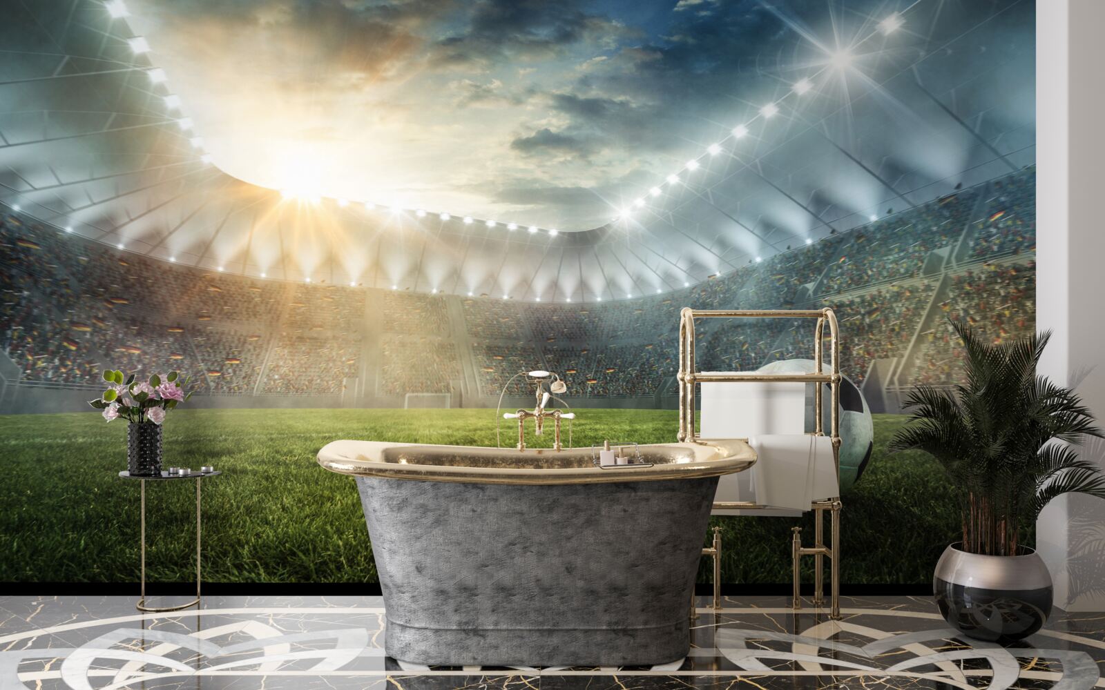 Fototapeta futbalová lopta je na ihrisku