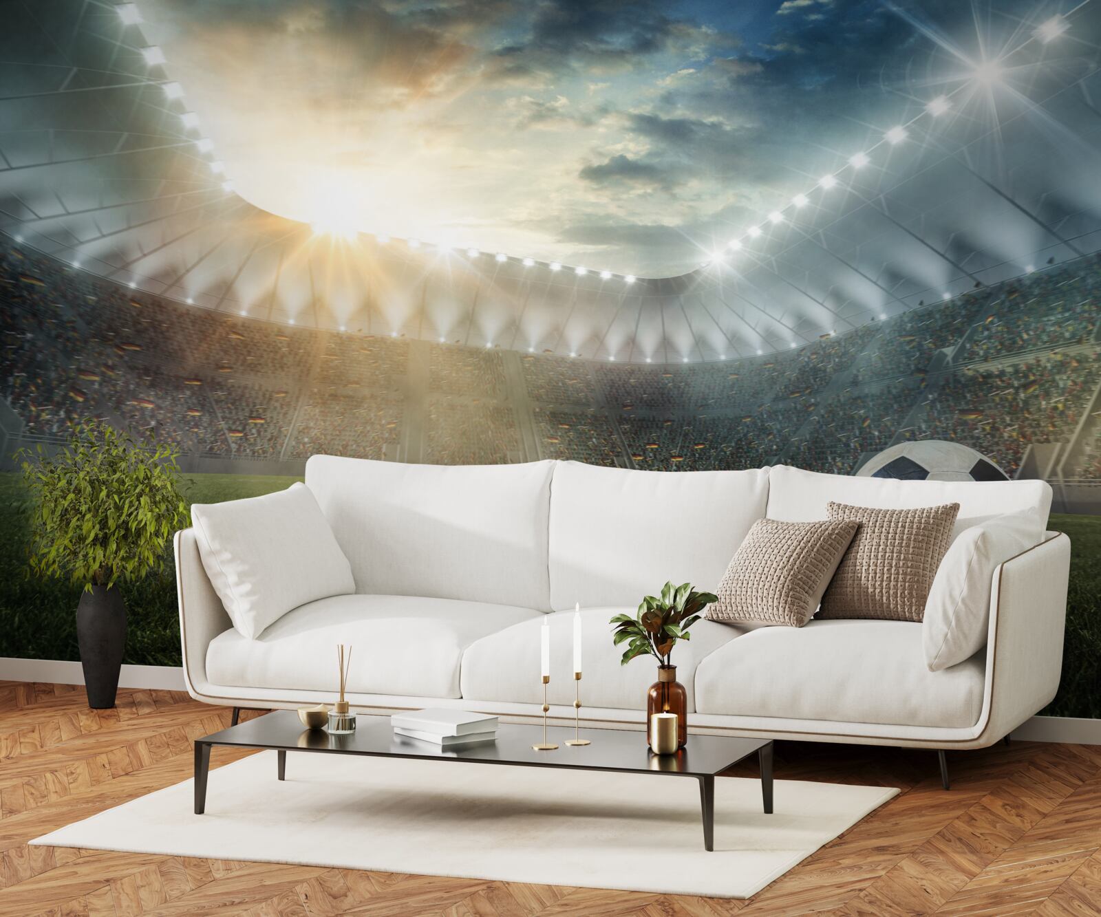 Fototapeta futbalová lopta je na ihrisku