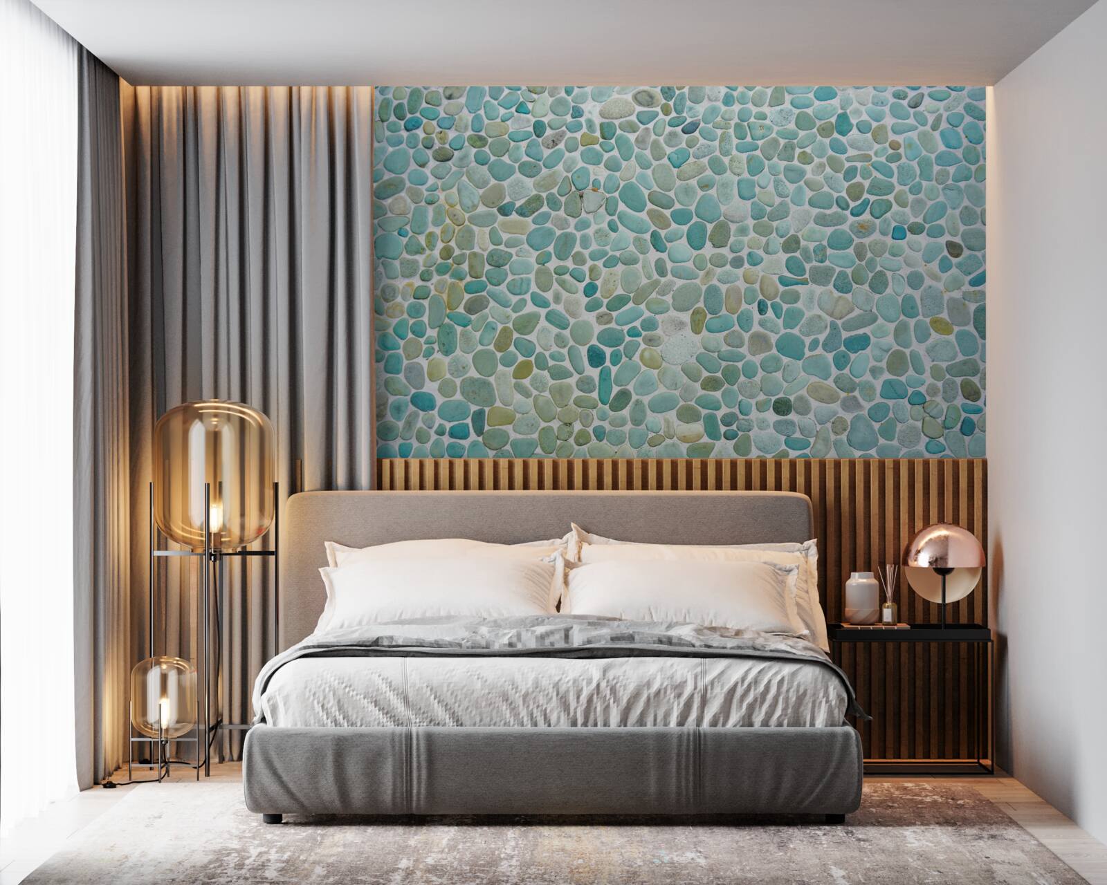 Fototapeta modré morské kamene