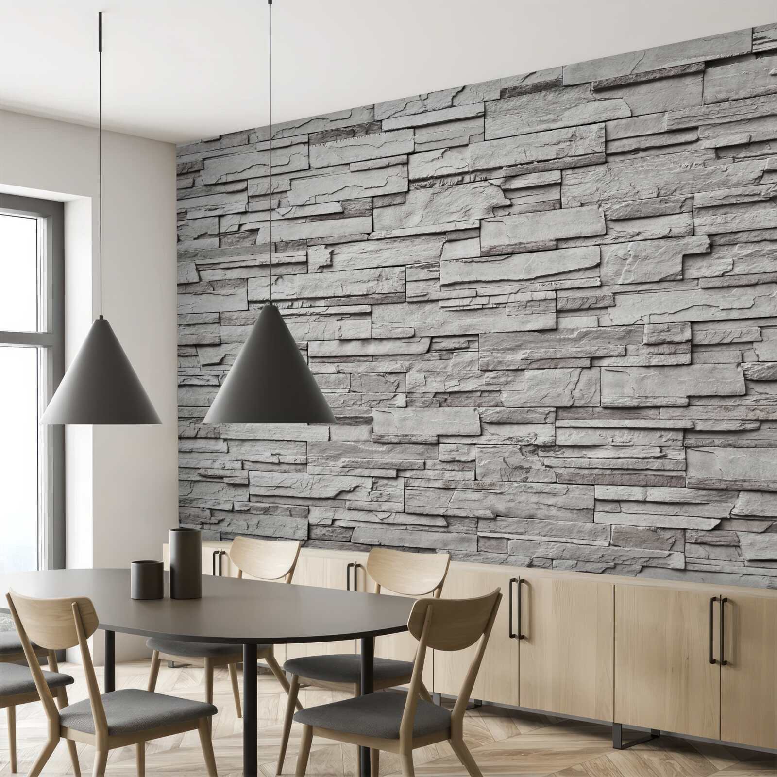 Fototapeta biela kamenná stena