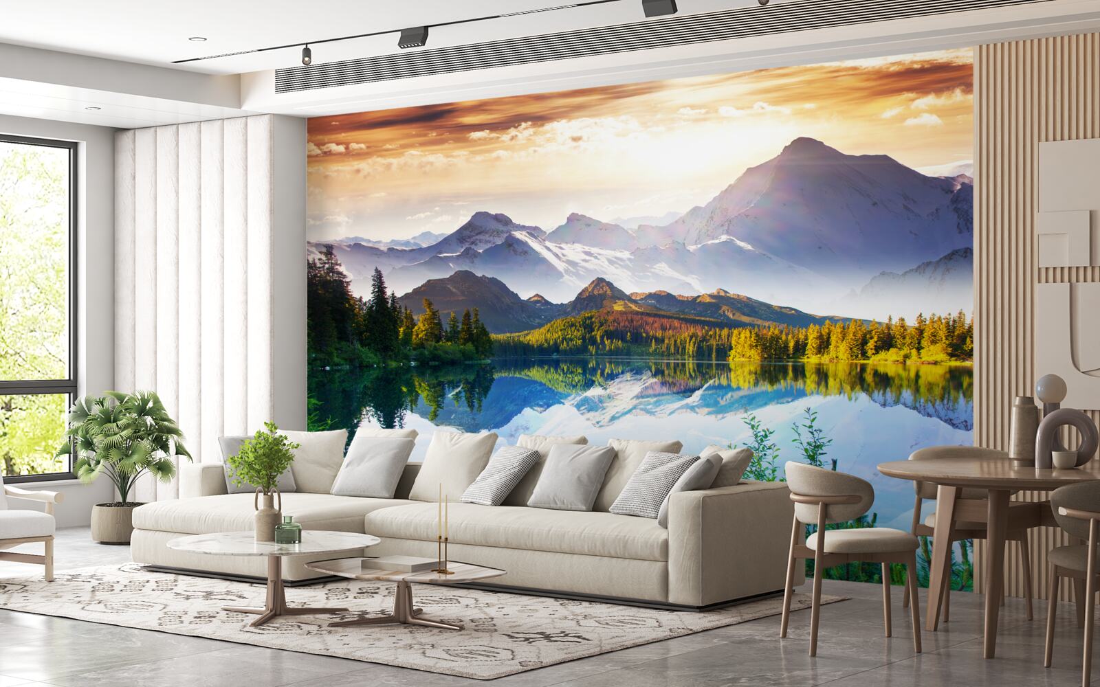 Fototapeta vody horského jazera sú krištáľovo čisté