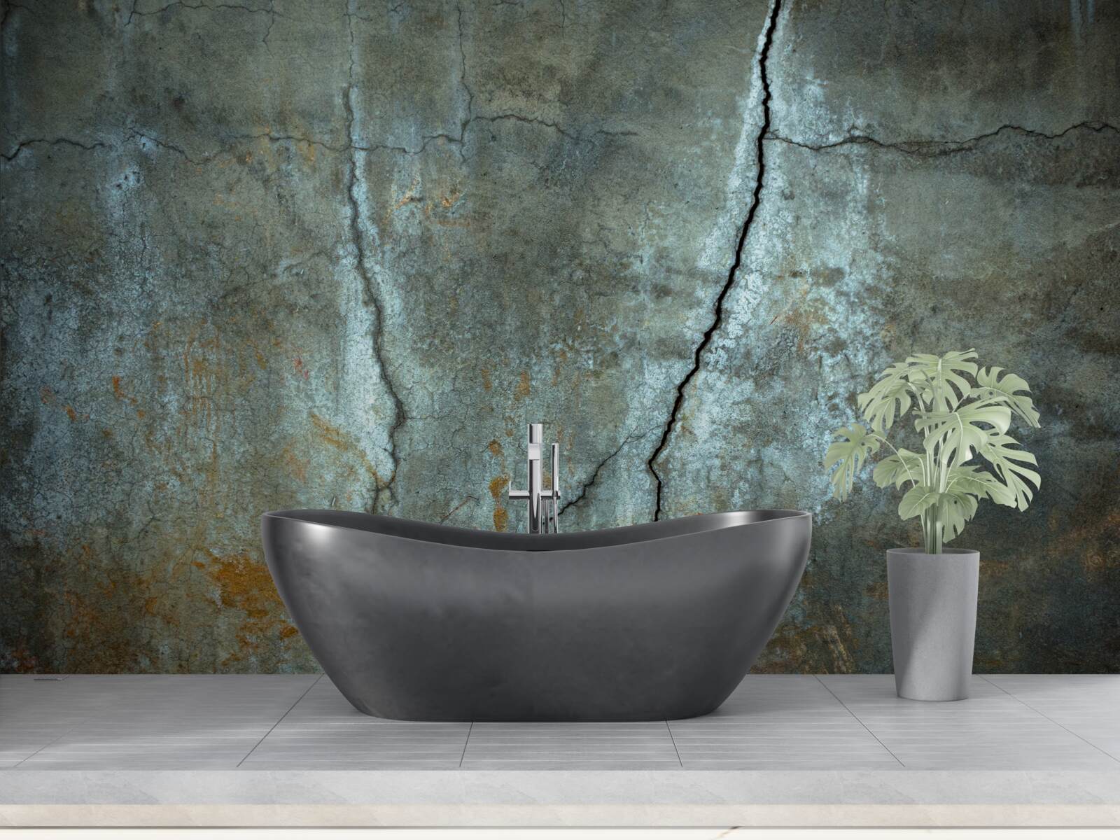 Fototapeta nad zalesnenou oblasťou šľahali blesky