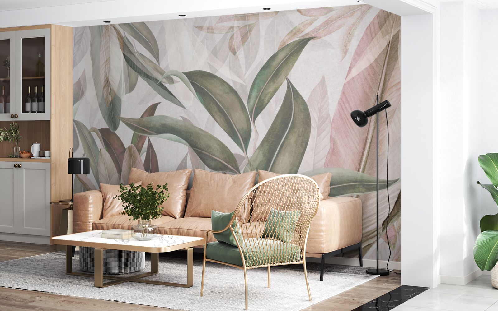 Fototapeta listy paprade z trópov