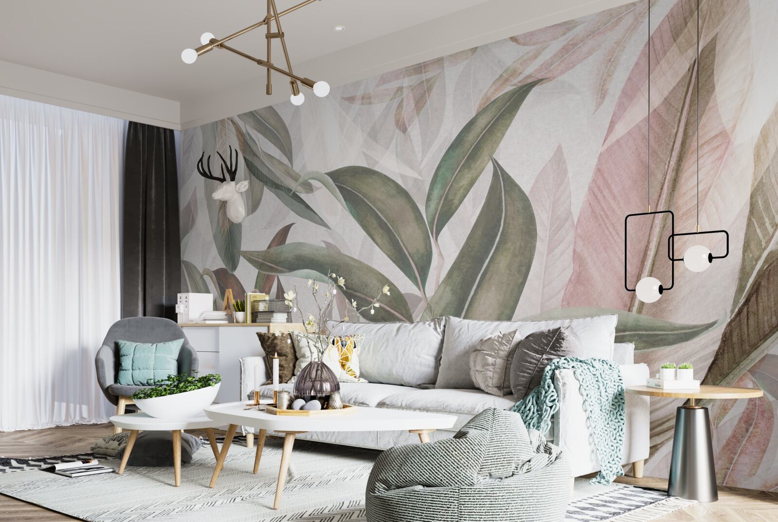 Fototapeta listy paprade z trópov