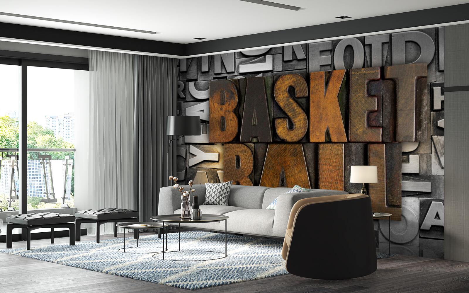 Fototapeta "basketbal" vyrytý na kove