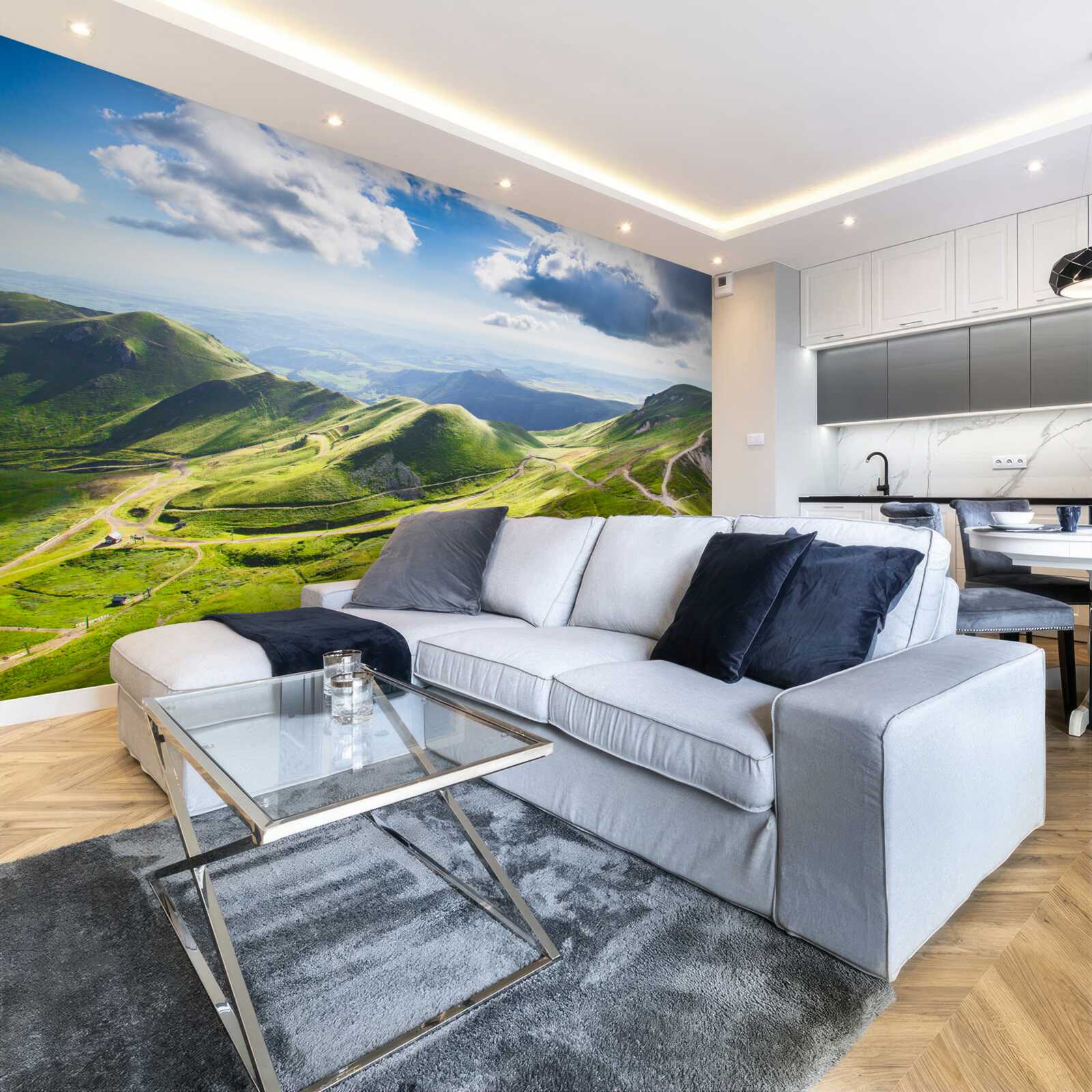 Fototapeta turistické chodníky pozdĺž vrcholkov hôr