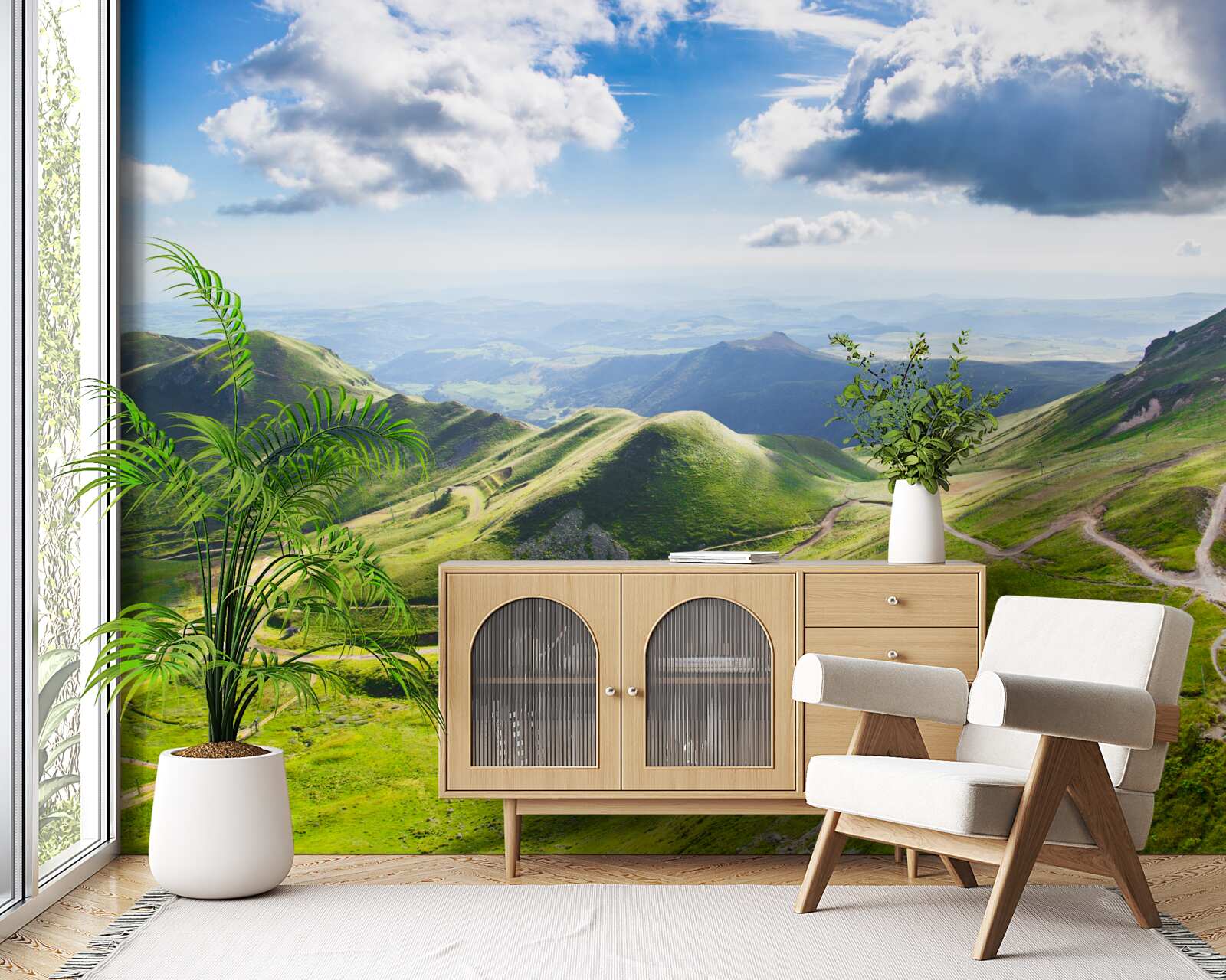 Fototapeta turistické chodníky pozdĺž vrcholkov hôr